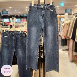 라티움 HC03 여성 핏예쁘고 날씬해 보이는 뒤배딩 청 통바지 L55 S7PT03 75