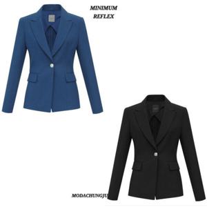 [미니멈]MD 심플 카라넥 원버튼 자켓 MD MYBGWJ3020 M_CJ