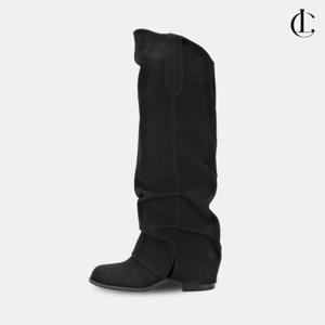 엘케이트 여성 스웨이드 롱부츠 키높이 캐주얼 부츠 LNIN009