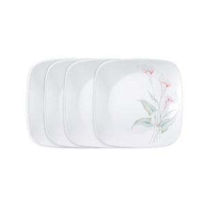 코렐 [코렐]백합 사각중접시 4P 세트