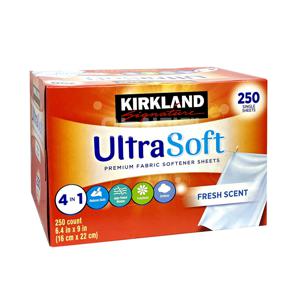 커클랜드 건조기시트 드라이시트 시트형 섬유유연제 250매 1팩 건조기용 코스트코