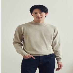[브렌우드] [에센셜스] 솔리드 워셔블 하프터틀넥 스웨터_BRWAW25531