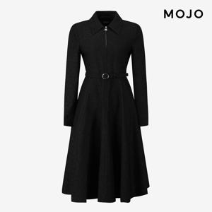 [모조] 스탠카라 앞지퍼 플레어 원피스 J254XSE019