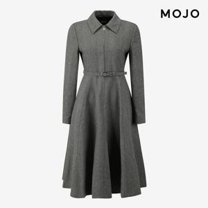 [모조] 스탠카라 앞지퍼 플레어 원피스 J254XSE018