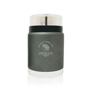 아폴로 스텐 보온 죽통 650ml 카키그레이 국내산 (WBA8671)