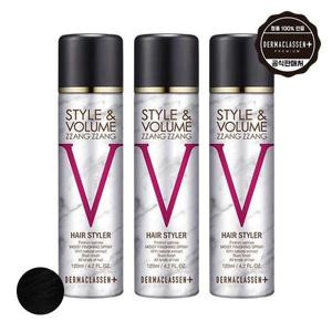[기타 (뷰티)]더마클라센 스타일앤 볼륨짱짱 흑채 스프레이 블랙 120ml x3