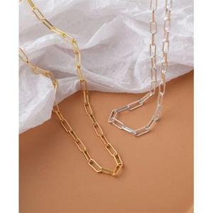 [메이비누스]체인 클립 하드웨어 사슬 목걸이 골드 실버