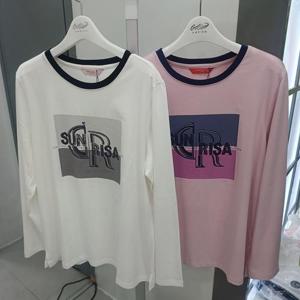 [크로커다일레이디]긴팔 캐쥬얼 라운드 티셔츠_OD