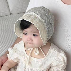 [우주아이]루비앙 레이스 보넷모자 / 유아 아기 백일 돌 스튜디오 촬영