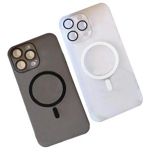 아이폰 15 14 플러스 13 12 프로 맥스 카메라 커버 맥세이프 매트 무광 반투명 하드 케이스 M1001