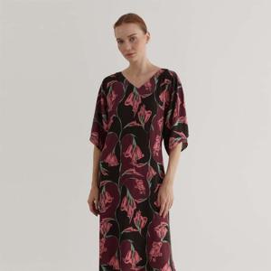 [라페어]블랙와인 인견 돌먼 원피스 LWJFAOP0051-BW