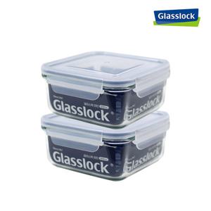 NEW 글라스락 밀폐용기 정사각 1200ml 2개