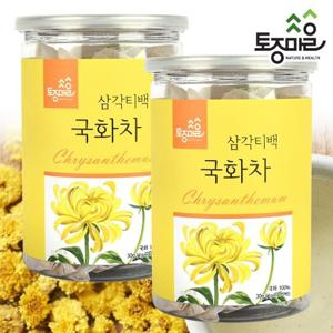 [토종마을]국산 국화차 30티백 X 2통 (60티백) (싱싱티백캔)_친환경생분해성필터