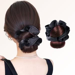 [곱창끈 로우번]1+1 집게핀 똥머리 곱창끈 디테일 우아한 디자인