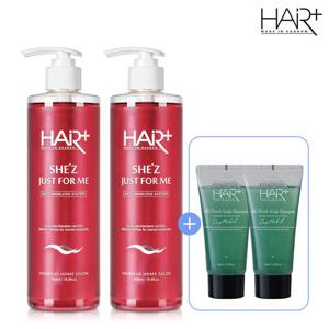 [헤어플러스] [2+2] 쉬즈 여성 탈모 샴푸 500ml 2개+스캘프 샴푸 50ml 2개