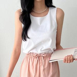 H스타일(CN)스퀘어나시 봄 여름 여성나시티 이너 민소매 레이어드