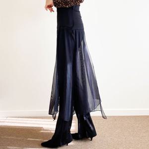 까르죠아 부직포 레이어드 망사 스커트 스포츠 댄스 치마 랩스커트 여성 코디