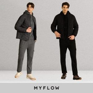 [더블유쇼핑]마이플로우 보아퍼 3종 세트(패딩점퍼1+후드티1+팬츠1), 남성