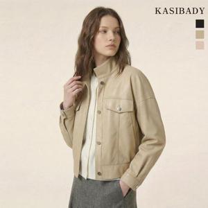 [카시바디] FAUX 레더 유틸리티 숏 자켓