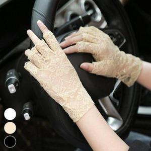 여름용 여성 하프 반장갑 운전용 레이스 손토시 WFM5BMD