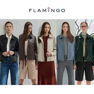 [최저특가][후라밍고] VEGAN LEATHER 블루종 자켓 1종