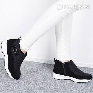 [디자이어로즈] 여자 안감털 방한 패딩 앵클부츠 3.2cm
