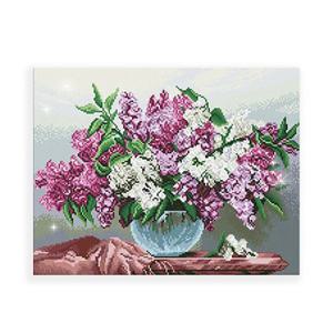 보석십자수 명화 풍경 라일락 화병 40x50