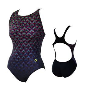 TS스포츠 여성 X백 전사 원피스 수영복 프린트 비치 실내 수영장 강습용 생존수영 아쿠아로빅 24090