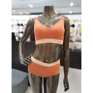 갤러리아_오렌지 심리스 무봉제 퓨징 끈타입 브라탑,팬티세트[컬러집]CZ