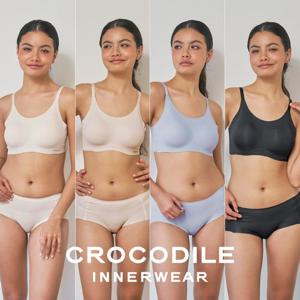 [크로커다일] 소프트핏 쉘론 스트랩 패드일체형 브라+팬티 8종세트 CDW5M09101112_T