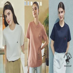 [비버리힐즈폴로클럽] 25SS 여성 소로나 우븐패치 반팔티셔츠 3종