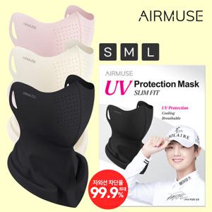 에어뮤즈 자외선 차단 쿨링 마스크 슬림핏 /골프 자전거 등산 안면 냉감 햇빛 가리개