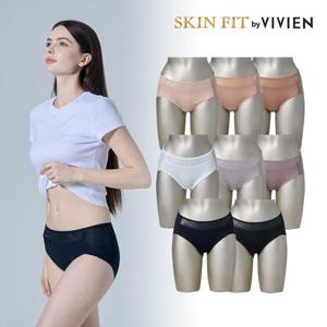 비비안 스킨핏 여성 면 팬티 노라인 8종