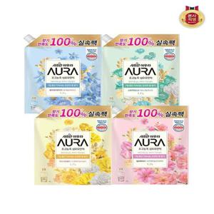 [샤프란]샤프란 아우라 섬유유연제 리필 1.7L x 4개 (미드나잇/스모키/윌유/홀리데이 4종 택1)