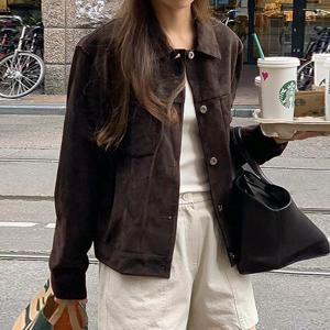 [유니제이] 제릴 더블 포켓 스웨이드 자켓