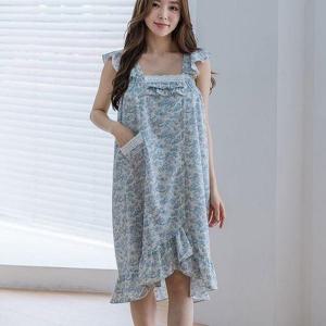 [지니골프]여성목욕가운 무드 골프가운 어깨끈가운 블루 그린