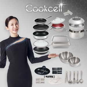 블랙큐브 쿡셀 홀로그램큐브팬+가마솥+곰솥세트(프라이팬22cm, 프라이팬28cm, 소테팬28cm, 궁중팬28cm)+(22가마솥/뚜껑+특대곰솥,복합뚜껑+28찜기+28유리뚜껑+키친툴5종)+쿡셀 믹싱볼2종(20cm, 24cm), 쿡셀 스텐밧드2종+쿡셀 멀티슬라이서