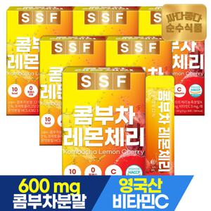 순수식품 콤부차 레몬 체리 6박스 x 30포 비타민C 프리바이오틱스 분말 스틱