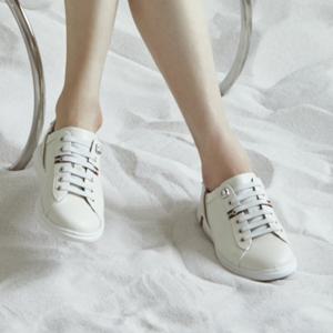 [정상가 179,000원] 엘칸토 남성 소가죽 스트라이프 스니커즈 3cm LCMS68M313