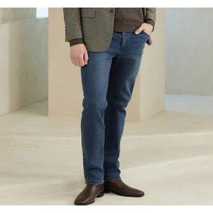 [뱅뱅][뱅뱅] 남성 라이크라 이중직 기모데님__인디고