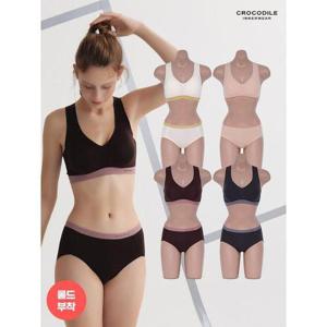 [크로커다일 이너웨어]더블 업 젤리 서포트 브라+팬티 2종세트 택1