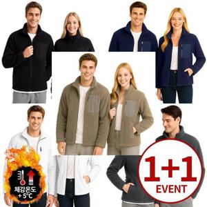 (1+1) 남녀공용 방한 보아털 양면 풀집업 플리스 자켓 WFKUMAY