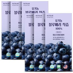 뷰티끄랩 NFC 유기농 블루베리 착즙 100% 주스 스틱 원액 6박스