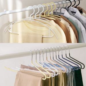 (세트구성)어깨뿔방지 베이직 니트옷걸이 30P+논슬립 코팅 1단 바지걸이 20p