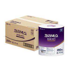 [유한킴벌리]크리넥스 점보롤 화장지 250m 2겹 12롤 1박스 45367 휴지 업소용