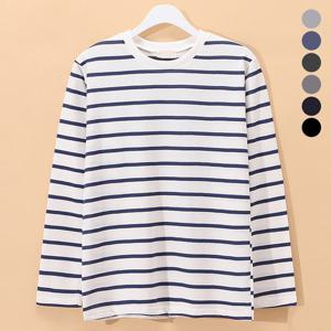 [후앙스] 데일리 베이직 스트라이프 라운드 티셔츠 DMRT8506