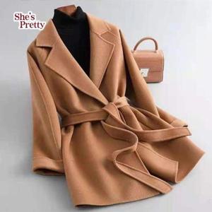 [쉬즈프리티]모니카벨트모직코트