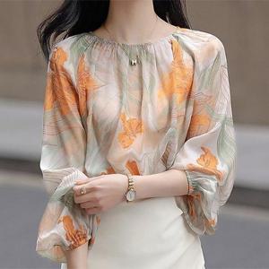 [패션시그널] 링클라운드 플라워 블라우스 003717