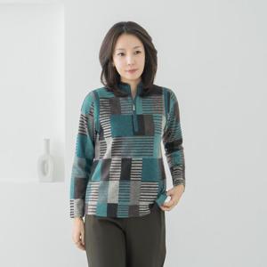 엄마옷 마담4060 블랑겉기모반집업티셔츠-QTE2511016-