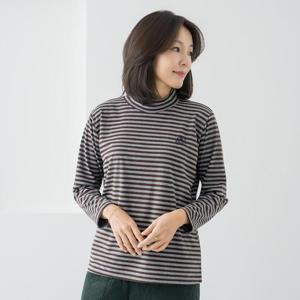 엄마옷 마담4060 자수줄지기모티셔츠-QD000172-